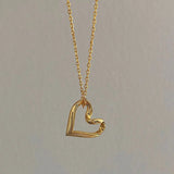 925 Silver Heart Necklace Women's Collarbone Chains