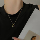 925 Silver Heart Necklace Women's Collarbone Chains