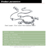 Silver Moon & Star Pendant Anklet 925 Silver Beach Jewelry
