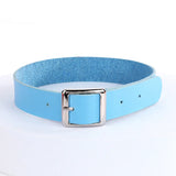 Women's PU Leather Necklace Collar Square Buckle Punk Gothic Necklace