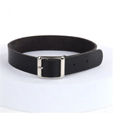 Women's PU Leather Necklace Collar Square Buckle Punk Gothic Necklace