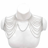 Women's Shoulder Chain Alloy Layer Choke Fringe Body Chain