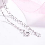 S925 Sterling Silver Necklace Zircon Pendant Solid Silver Necklace