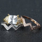 Women's Skull Ring CZ Stone Punk skull Men's Jewelry Rings Set