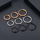 Women's Small Crystal Hoop Earrings Stainless Steel Ear Clasp Fine Jewelry