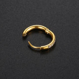 Women's Small Crystal Hoop Earrings Stainless Steel Ear Clasp Fine Jewelry