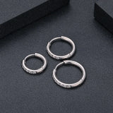 Women's Small Crystal Hoop Earrings Stainless Steel Ear Clasp Fine Jewelry