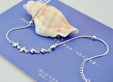 Solid Silver Anklets Summer Foot Charm Chains Angel Egg Pendant
