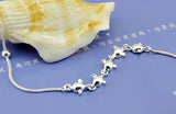 Solid Silver Anklets Summer Foot Charm Chains Angel Egg Pendant