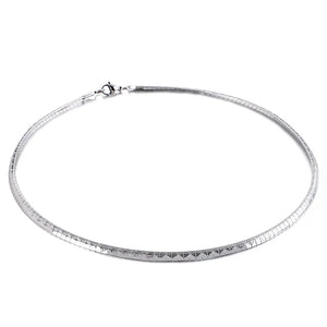 Women's Steel Flat Snake Chain Necklace