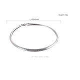 Women's Steel Flat Snake Chain Necklace