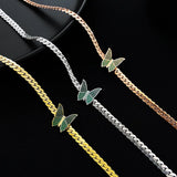 Vintage Butterfly Choker Collar Necklace Stainless Steel