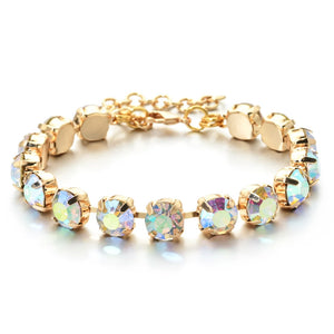 Women's Tennis Bracelet Hip Hop AAA+ Cubic Zirconia Plated Crystal Chain Wedding