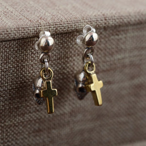 925 Sterling Silver Retro Skull Stud Earrings
