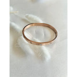 18K Rose Gold Plated Stainless Steel Bangle Bracelet for Women