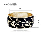 Women's Punk Skull Bangle Bracelet for Halloween Jewelry