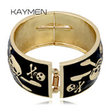 Women's Punk Skull Bangle Bracelet for Halloween Jewelry