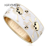 Women's Punk Skull Bangle Bracelet for Halloween Jewelry
