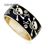 Women's Punk Skull Bangle Bracelet for Halloween Jewelry