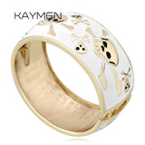 Women's Punk Skull Bangle Bracelet for Halloween Jewelry