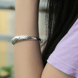 Vintage 925 Silver Pisces Bracelet Women's Jewelry Gift
