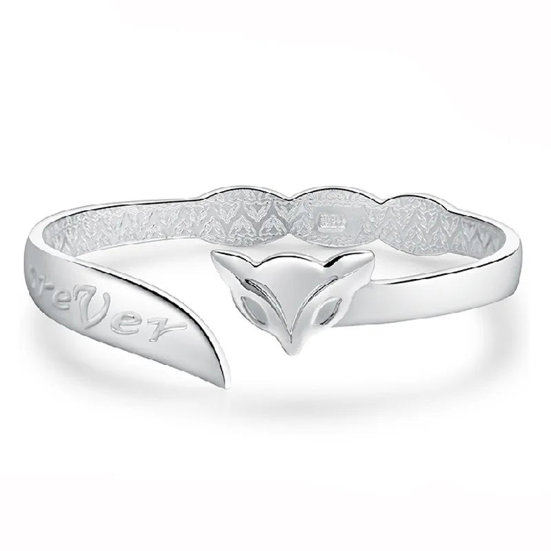 Vintage 925 Sterling Silver Fox Bracelet Jewelry Gift