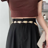 Silver Heart Waist Chain Belt for Dress Fringes