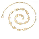 Silver Heart Waist Chain Belt for Dress Fringes