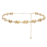 Silver Heart Waist Chain Belt for Dress Fringes