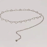 Diamond Fringe Waist Chain Belt for Dress Heart Shape Waistband