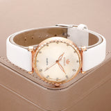 Women's Watch+Necklace+Ring+Earrings Set Female's Gift Mother's PU Strap Quartz