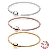 925 Silver Woven Snake Bone Chain Bracelet for DIY Jewelry