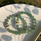 Green Dongling Jade Women's Bracelet Natural Stone Jewelry