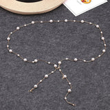 Women's Pearl Chain Waistband with Adjustable Metal Accents