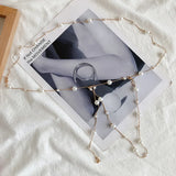 Women's Pearl Chain Waistband with Adjustable Metal Accents