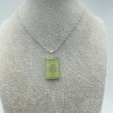 Women's Long Fu Character Red Jade Pendant Necklace