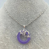 Purple Zircon Pendant Necklace for Women