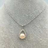 Water Drop Pearl Pendant Neckl...