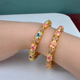 Crystal Flower Cloisonne Bracelet for Women
