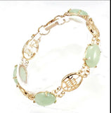 Women's Plated Fu Character Accessories with Dongling Stone Bracelet