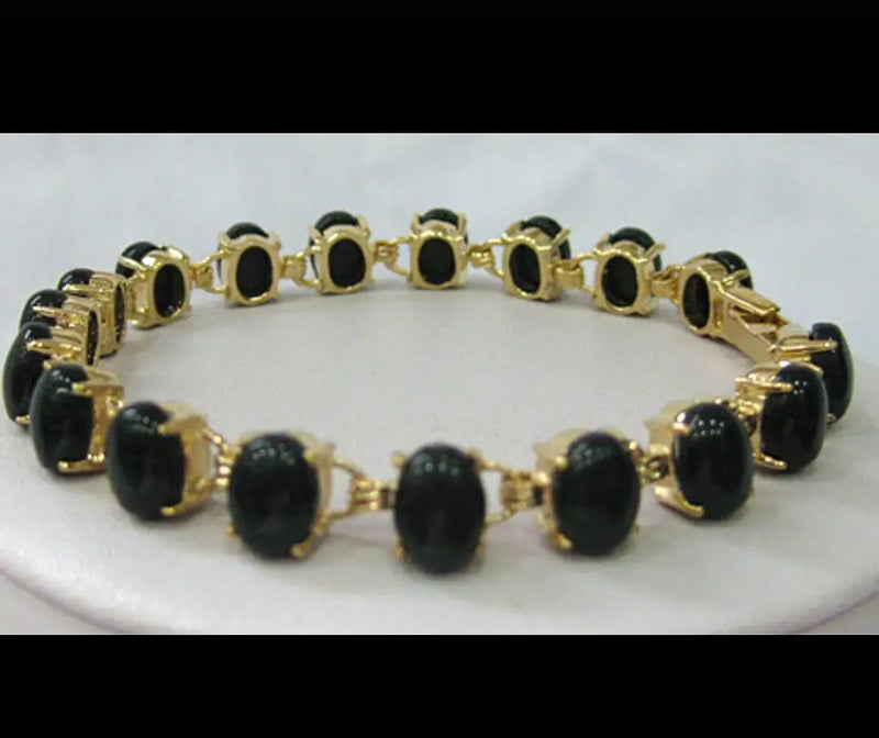 Women's Jade Bracelet with Gold Plating