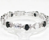 Egg Shaped Zircon & Agate Bracelet, Women's Plated Bracelet