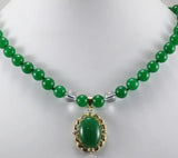 Green Malay Jade Butterfly Pendant Necklace