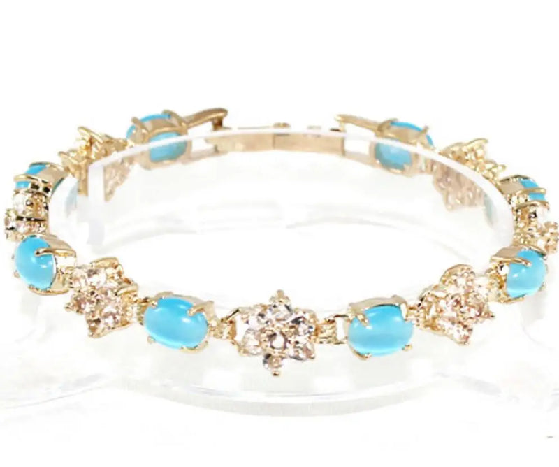 Silver Plated Opal Bracelet for Women