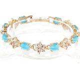 Silver Plated Opal Bracelet for Women