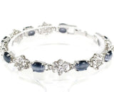 Silver Plated Grey Opal Bracelet for Women