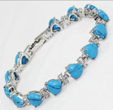 Heart-Shaped Turquoise Bracelet