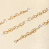 Women's Pearl Beads Metal Thin Waist Belts