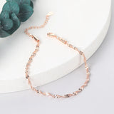 Rose Bangle Hand Chains Kpop Jewellery Twist Bracelet For Women