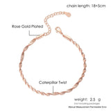 Rose Bangle Hand Chains Kpop Jewellery Twist Bracelet For Women